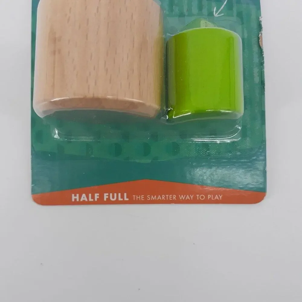 No Brainer Clever Puzzle toy Brain Teasers Wooden Half Full